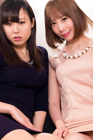 Sexy japanese lesbian Aya Kisaki and Natsuki Posing